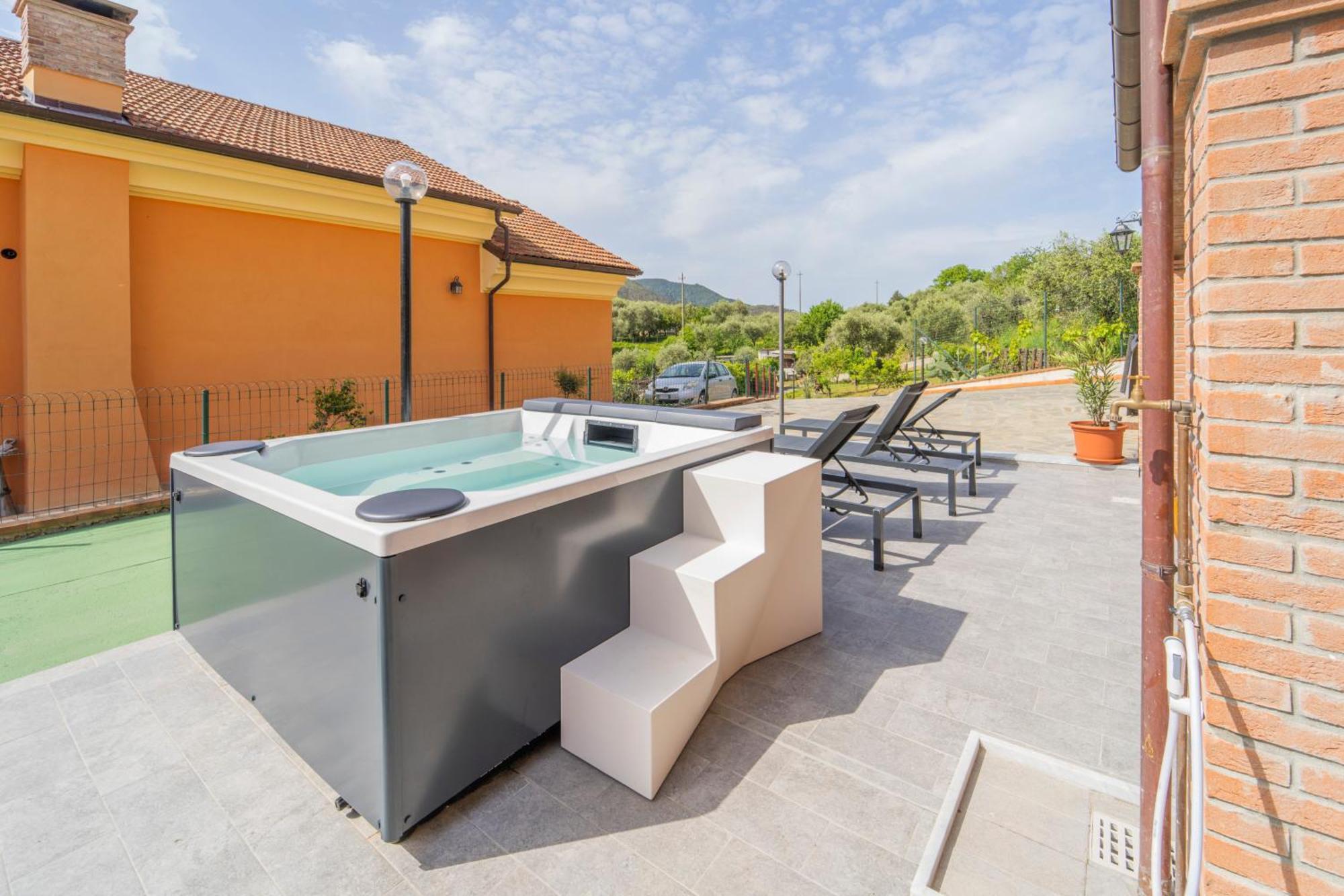 045B - Villetta Moderna 02-24E Con Vasca Idromassaggio In Giardino, Solo 15 Minuti Da Mare E Spiaggia - Posto Auto Gratuito San Lazzaro  Eksteriør billede